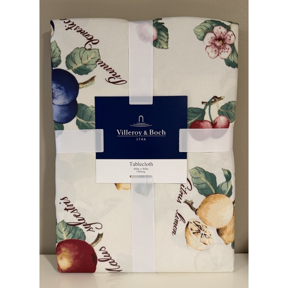 VILLEROY & BOCH Tablecloth 60 X 84FRENCH GARDEN VEGETABLES 100% POLYESTER NWT